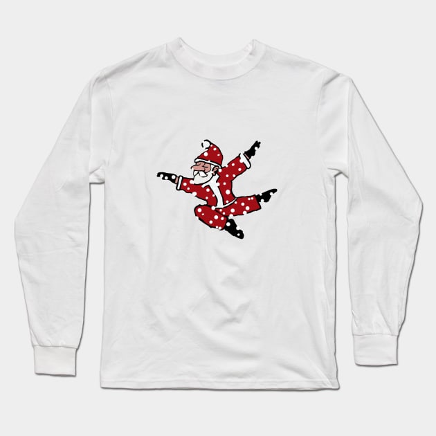 Dancing Santa 9 Long Sleeve T-Shirt by DaJellah